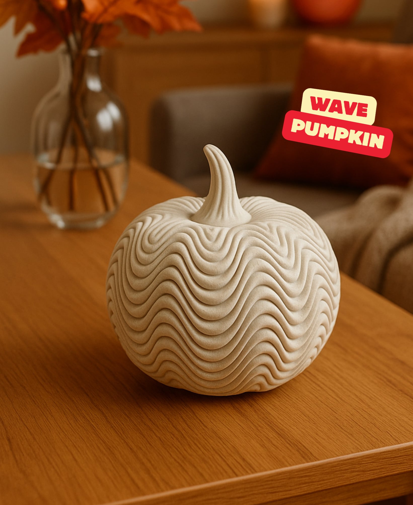 WAVE PUMPKIN / HALLOWEENDECOR / ABSTRACT DECOR / AUTUMN DECOR 3d model