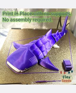 Flexi Whale Shark (Print-in-place) 3d model