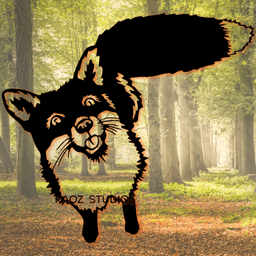 fox wall art fox wall decor 2d fox decoration 3d model