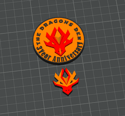 Happy 3 year Token and a Logo Keychain 3d model