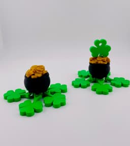 Pot O'Gold Flexi Spinner Fidget & Key Chain 3d model