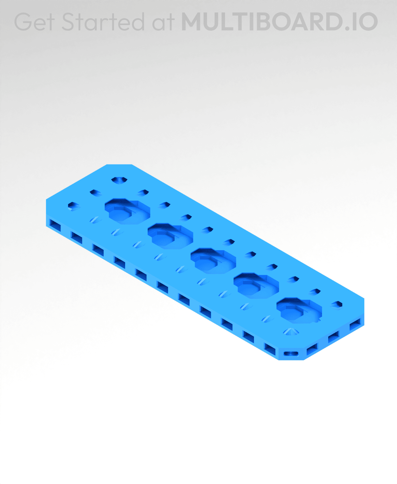 2x6 MU - Point Hole MU - MultiBoard Plate 3d model