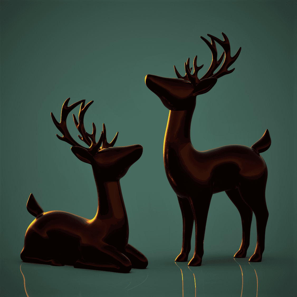 Deer -Laying Down 3d model
