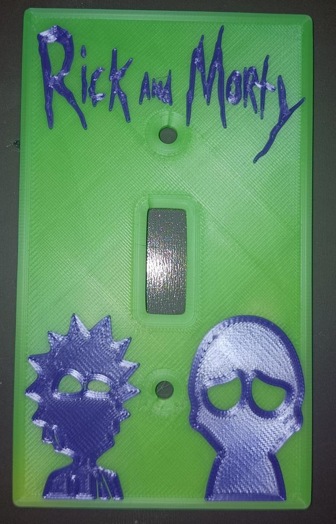 	RICK AND MORTY LOGO LIGHTSWITCH COVER 3d model