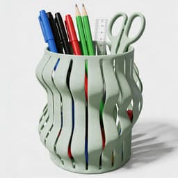Stripes Office Organizer V1 3d model