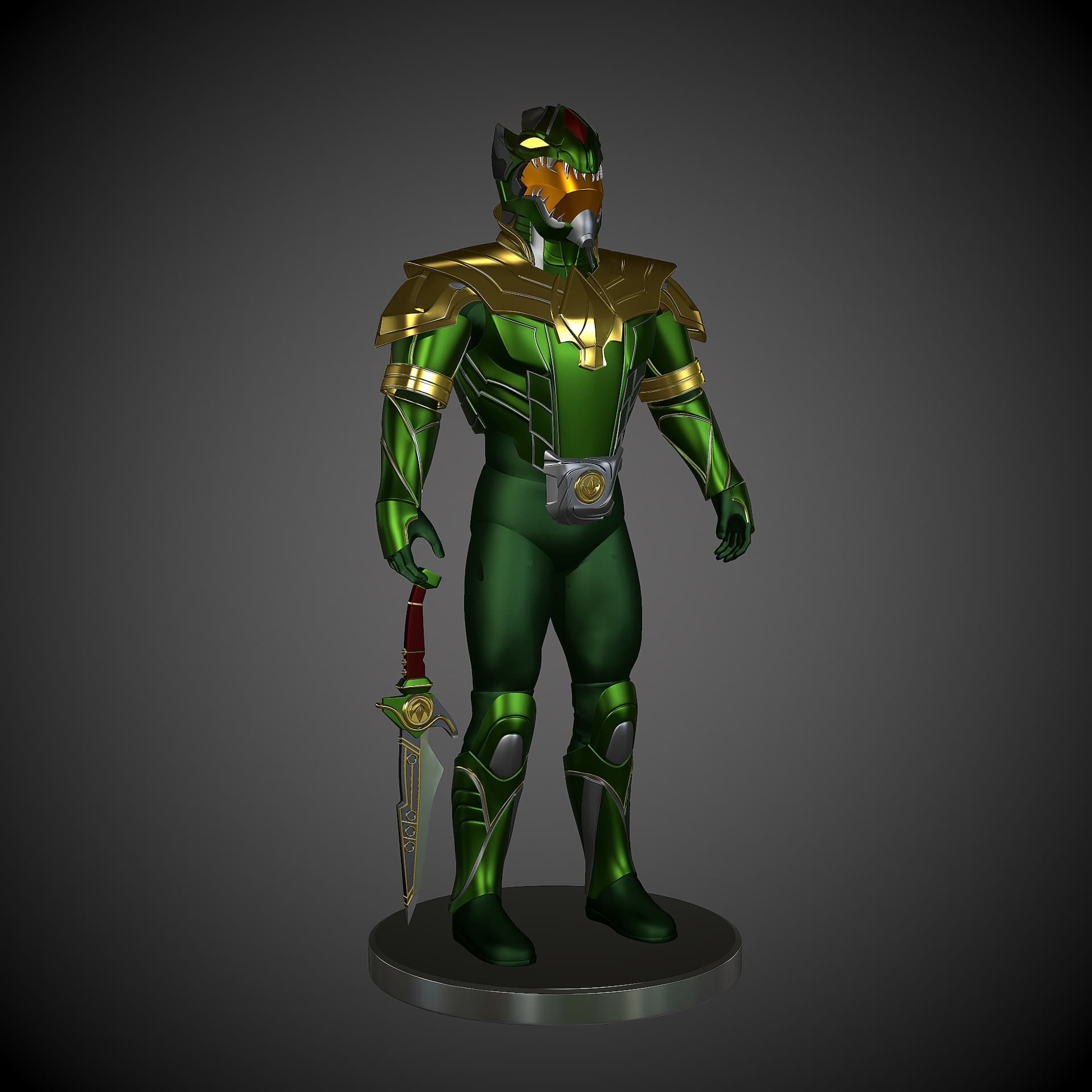 Emerald Ranger Armor for Cosplay 3d model