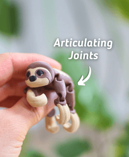 Slinky Sloth - Articulated Fidget Sloth - Ludo 3D Printed Flexy Fidget Toy 3d model