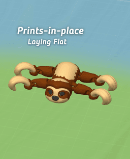 Slinky Sloth - Articulated Fidget Sloth - Ludo 3D Printed Flexy Fidget Toy 3d model