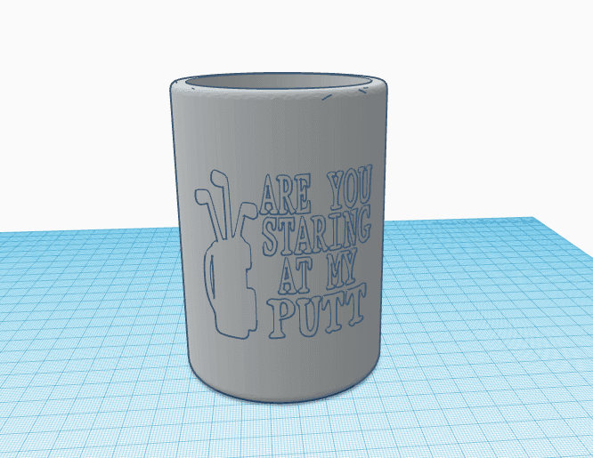 Are You Staring At My Putt Golf Koozie 3d model
