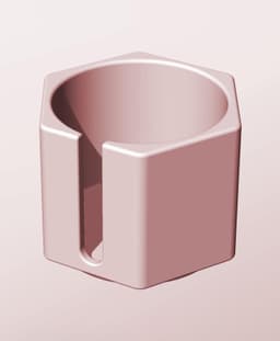 CH68-60-S Modular stacking slotted container for home decor 3d model