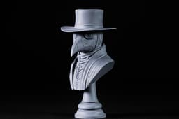 Plague Doctor bust (Pre-Supported) 3d model