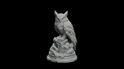 Tempest Owl Oracle STL - Storm Spirit Printable Statue 3d model