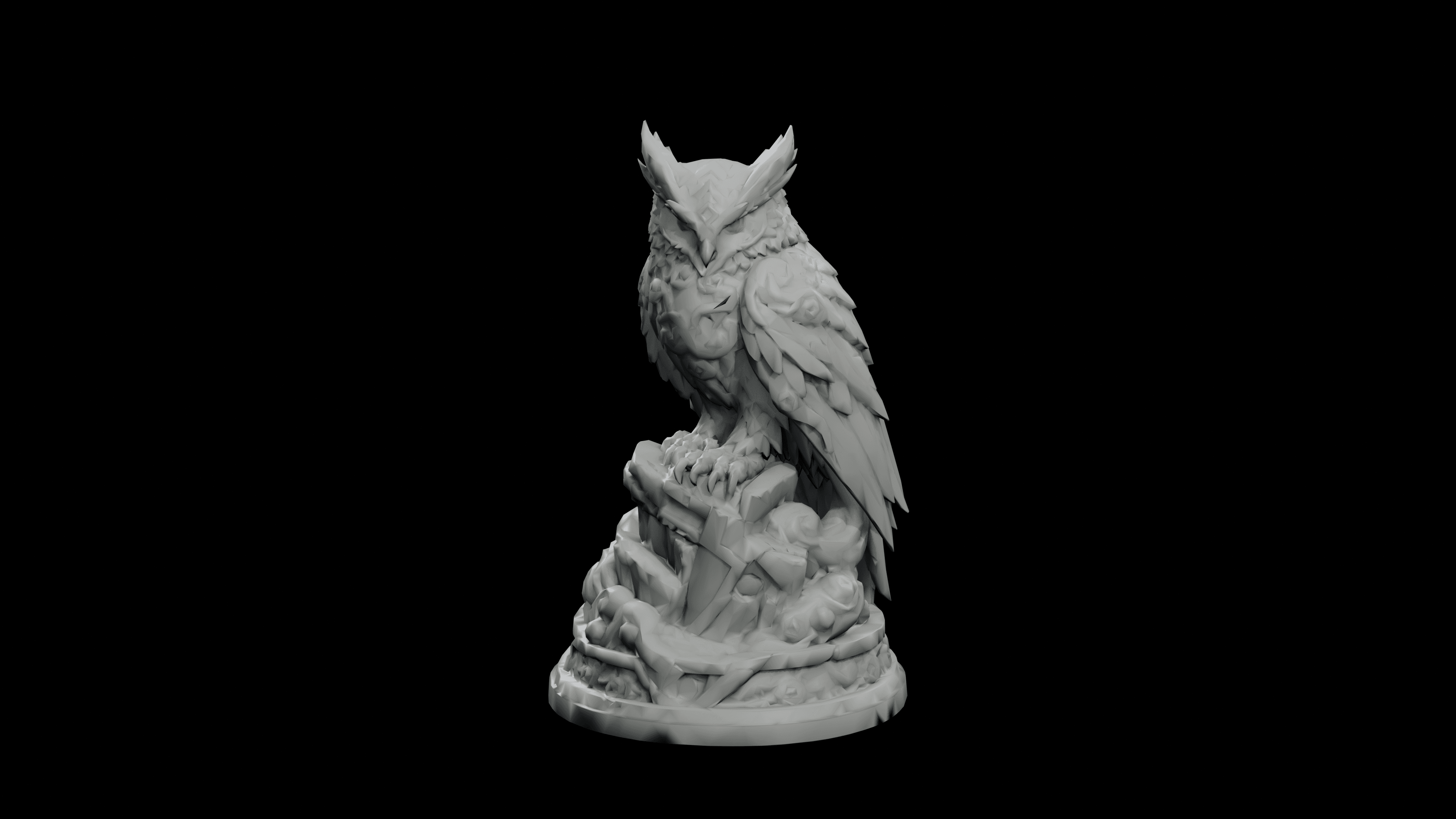 Tempest Owl Oracle STL - Storm Spirit Printable Statue 3d model