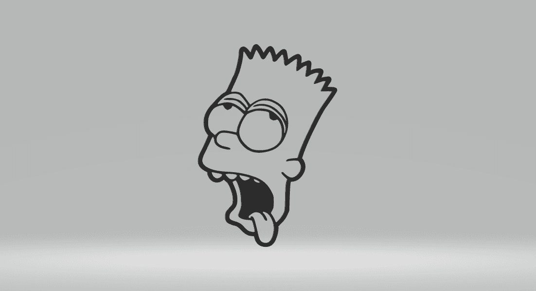 Bart Simpson 2D-Art.stl 3d model
