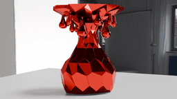 Aqua Facet Drip Vase Gem Crystal Dripping Effect 3d model
