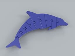 Flexi Articulated Dolphin 1 3d model