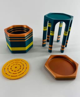 Planter With Stand And Drip Tray - Stacking Plant Flower Pot 3d model