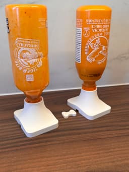 Upside-Down Sriracha Bottle Holder 3d model