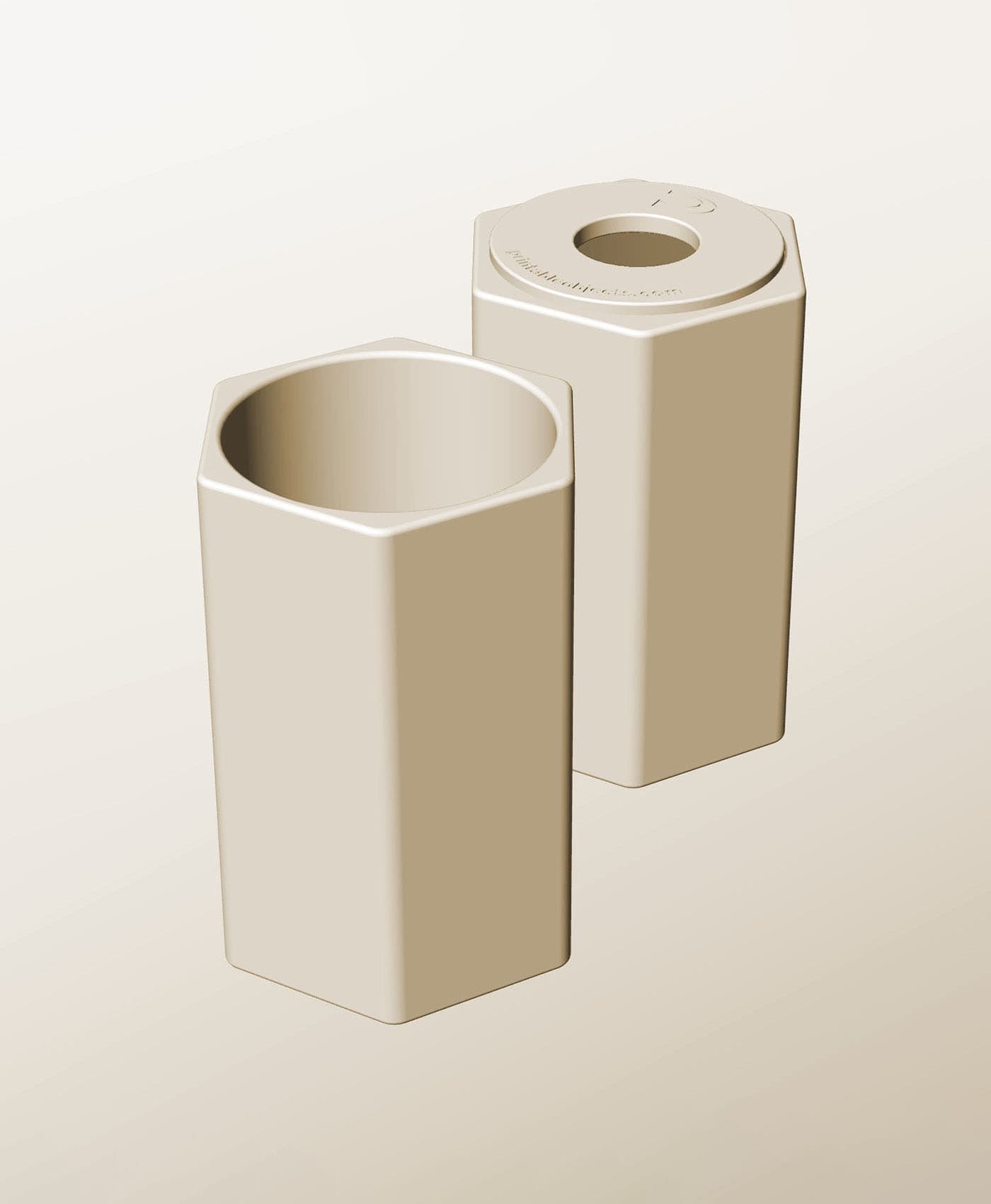 CH96-170-PStacking pierced module bin for modern home decor 3d model