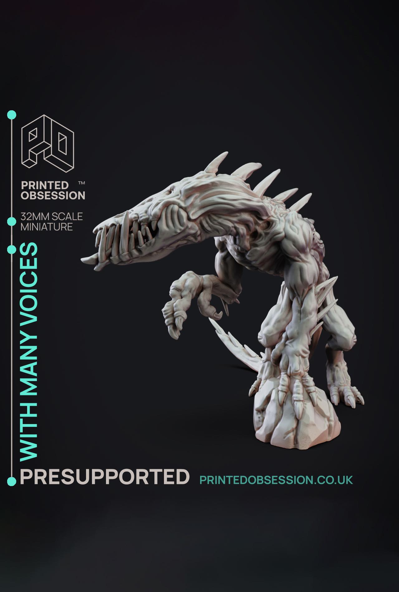 With Many Voices - SCP - PRESUPPORTED - Illustrated and Stats - 32mm scale			 3d model