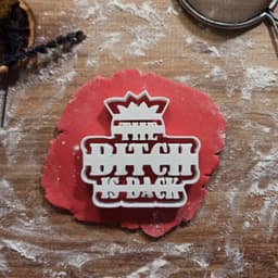The Bitch is Back Divorced Cookie Cutter, Funny Divorce Figure, Crown and Freedom 3d model