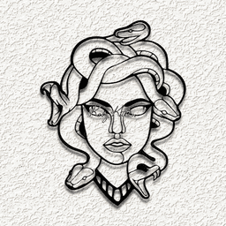 medusa snakes serpent g WALL ART HOME DECORss.stl 3d model