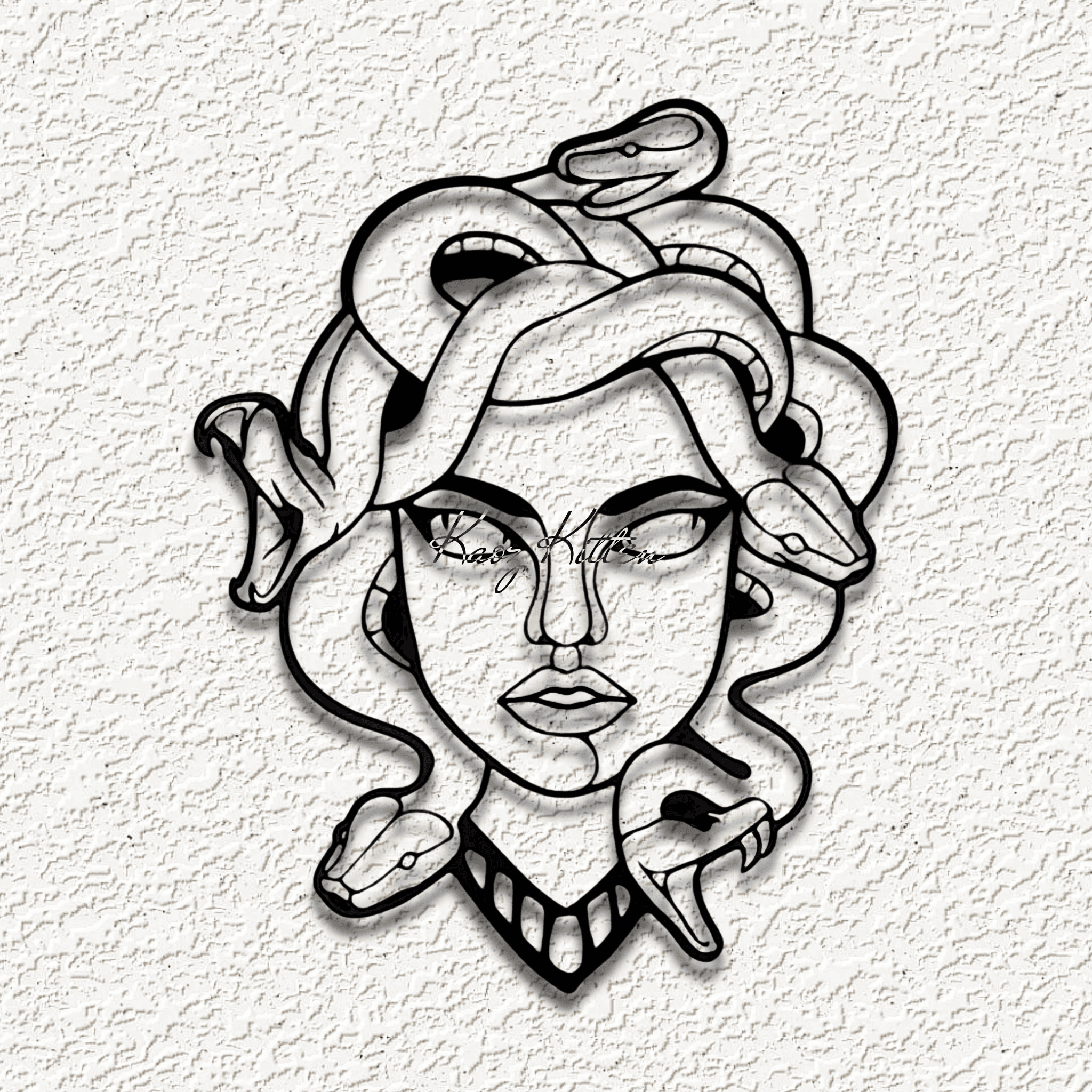 medusa snakes serpent g WALL ART HOME DECORss.stl 3d model