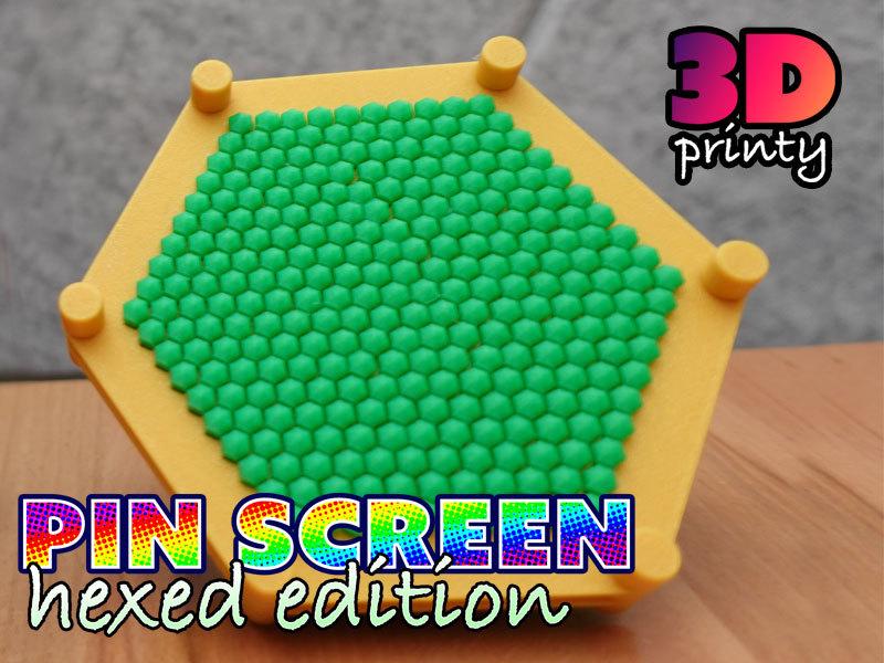 Pin Screen Toy - Hexed Edition 3d model