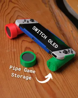 Nintendo Switch OLED Pipes Grip 3d model