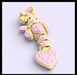 Sugar Cookie Heart Dragon and Bonus Clicky Tail Dragon 3d model