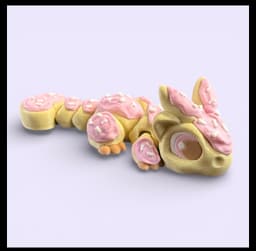 Sugar Cookie Heart Dragon and Bonus Clicky Tail Dragon 3d model