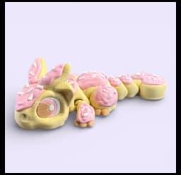 Sugar Cookie Heart Dragon and Bonus Clicky Tail Dragon 3d model