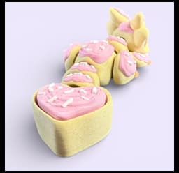 Sugar Cookie Heart Dragon and Bonus Clicky Tail Dragon 3d model