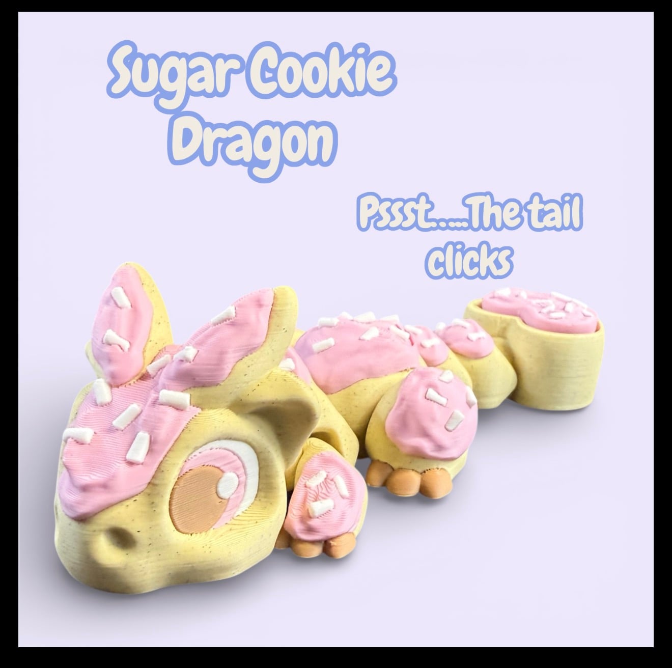 Sugar Cookie Heart Dragon and Bonus Clicky Tail Dragon 3d model