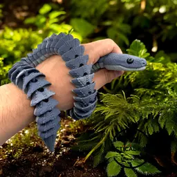 Articulated Xenodermus / Dragon Snake | Pre-Painted + Optional 8mm Glass Eye Version 3d model