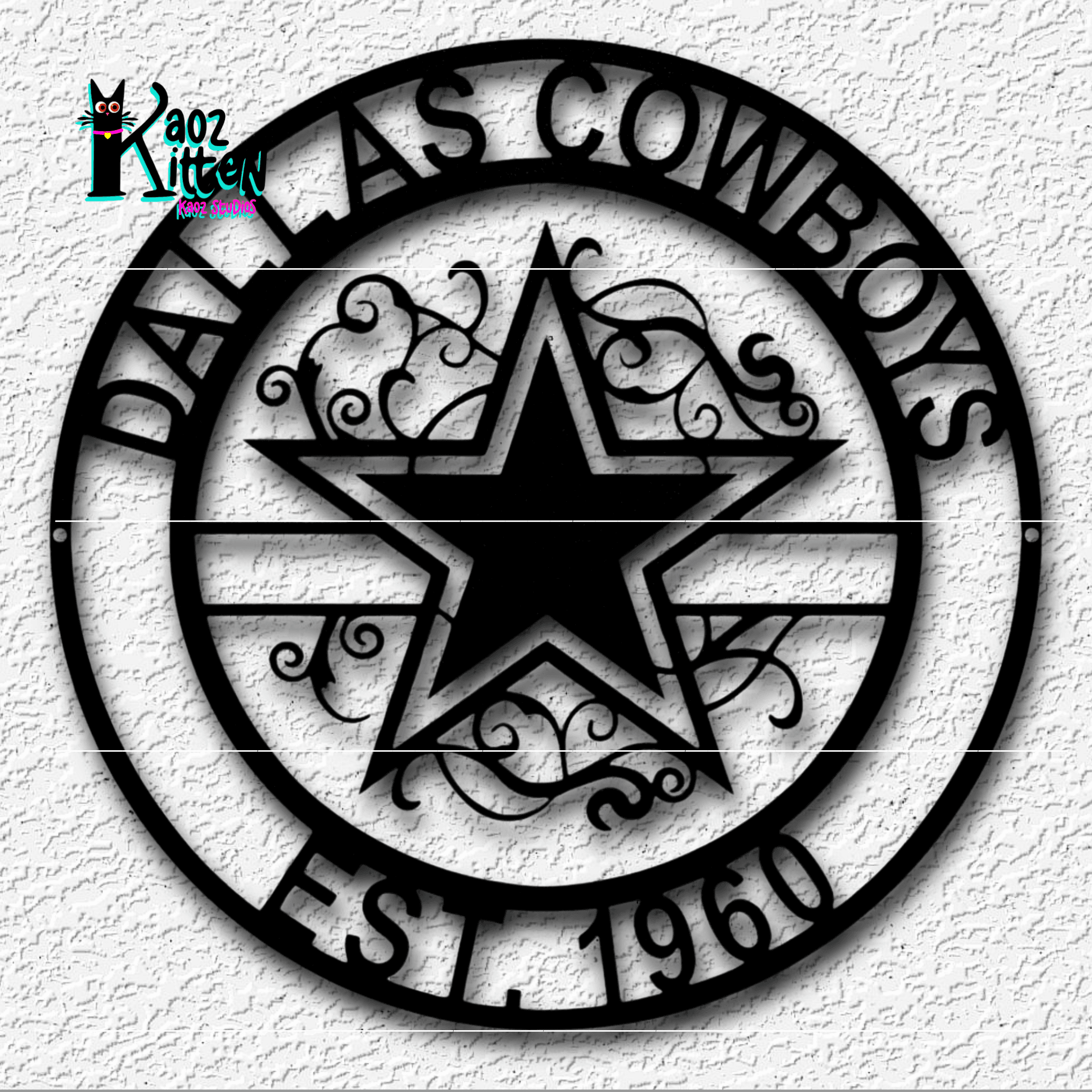 Dallas Cowboys Est Sign wall art Football Team Decor 3d model