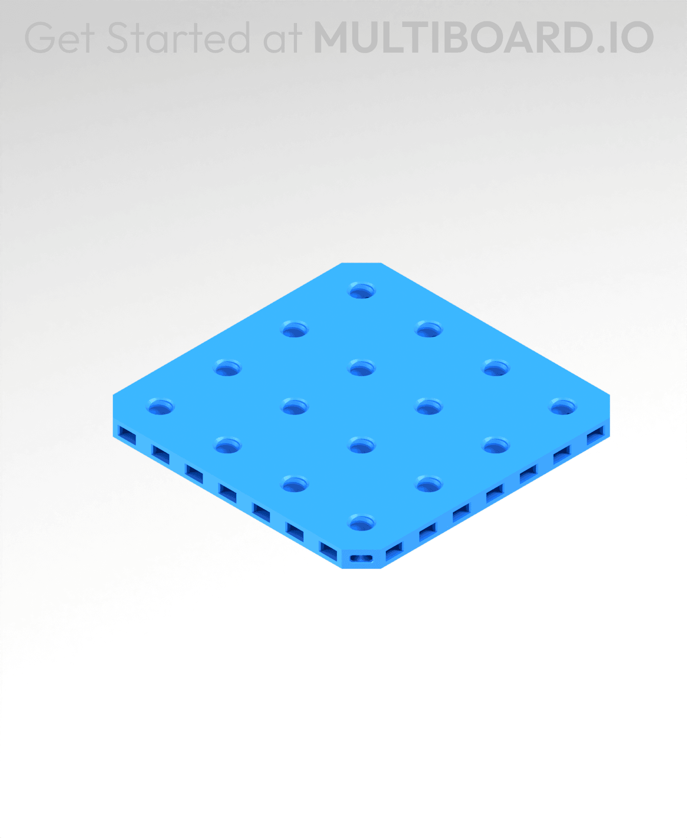 4x4 MU - Small Thread Offset MU - MultiBoard Plate 3d model