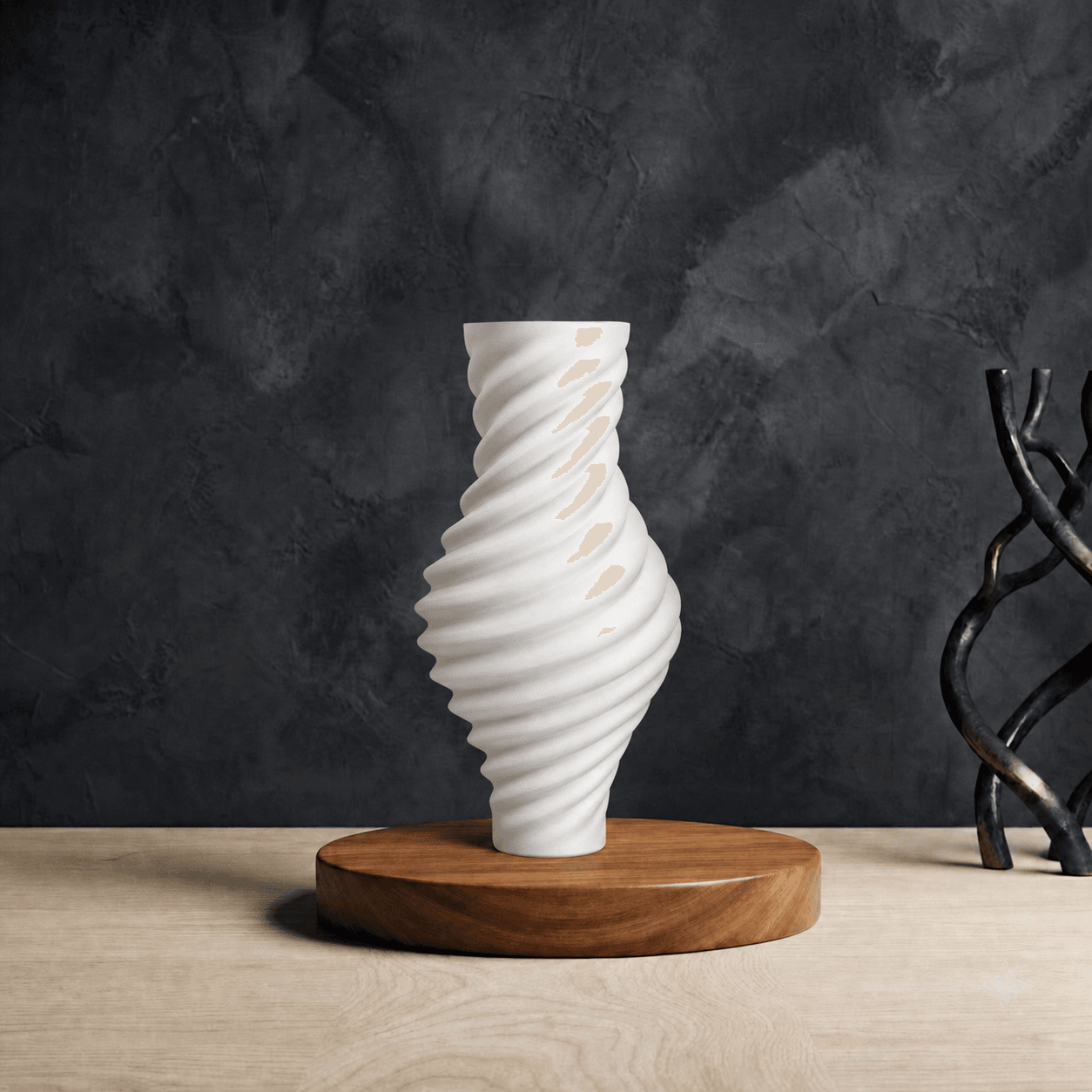 Vase Amphore Torsadée Accentuée 3d model