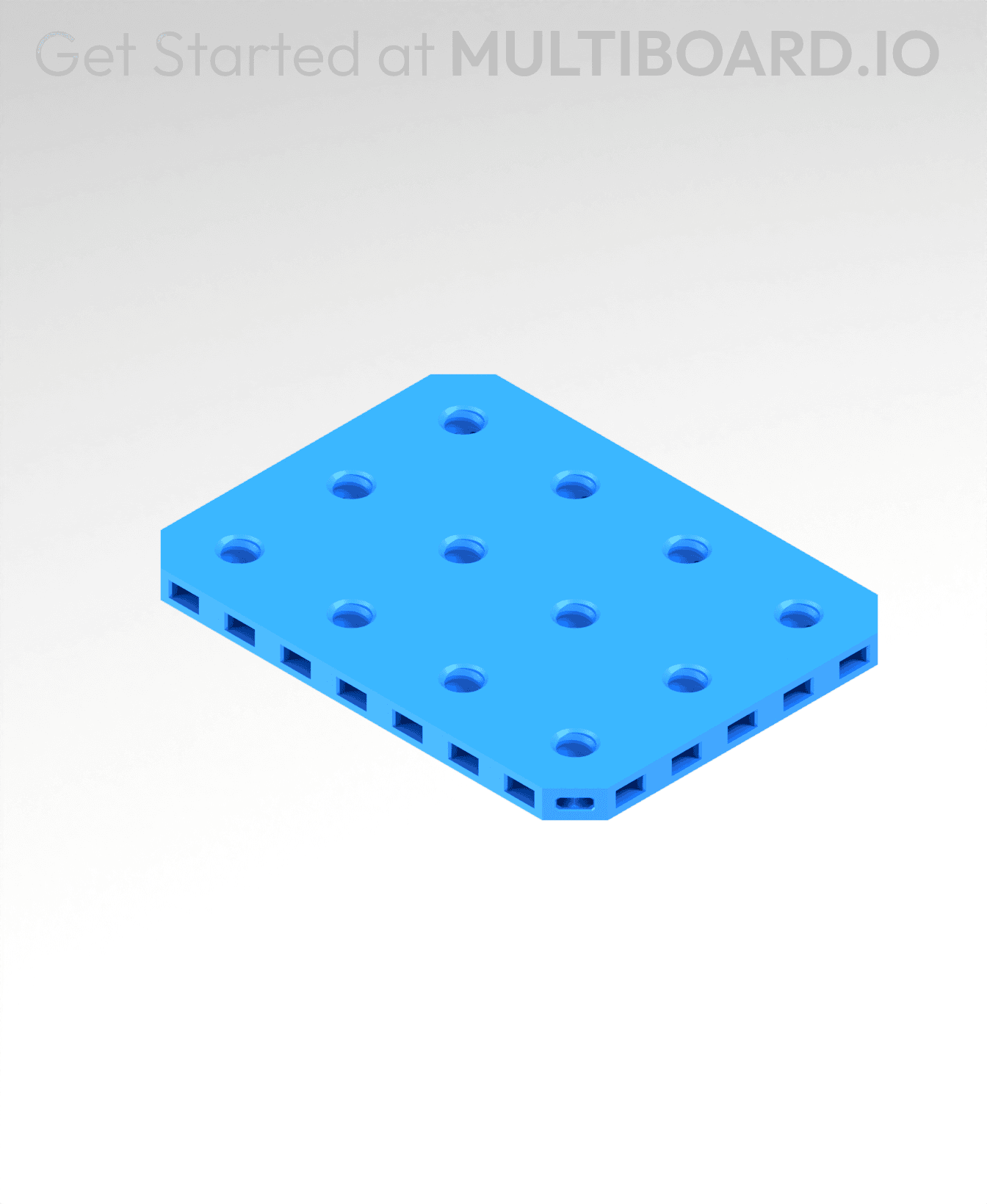 3x4 MU - Small Thread Offset MU - MultiBoard Plate 3d model