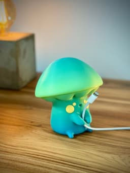 Cable Holder Cute Mushroom - Secret Stash - Print-in-Place 3d model