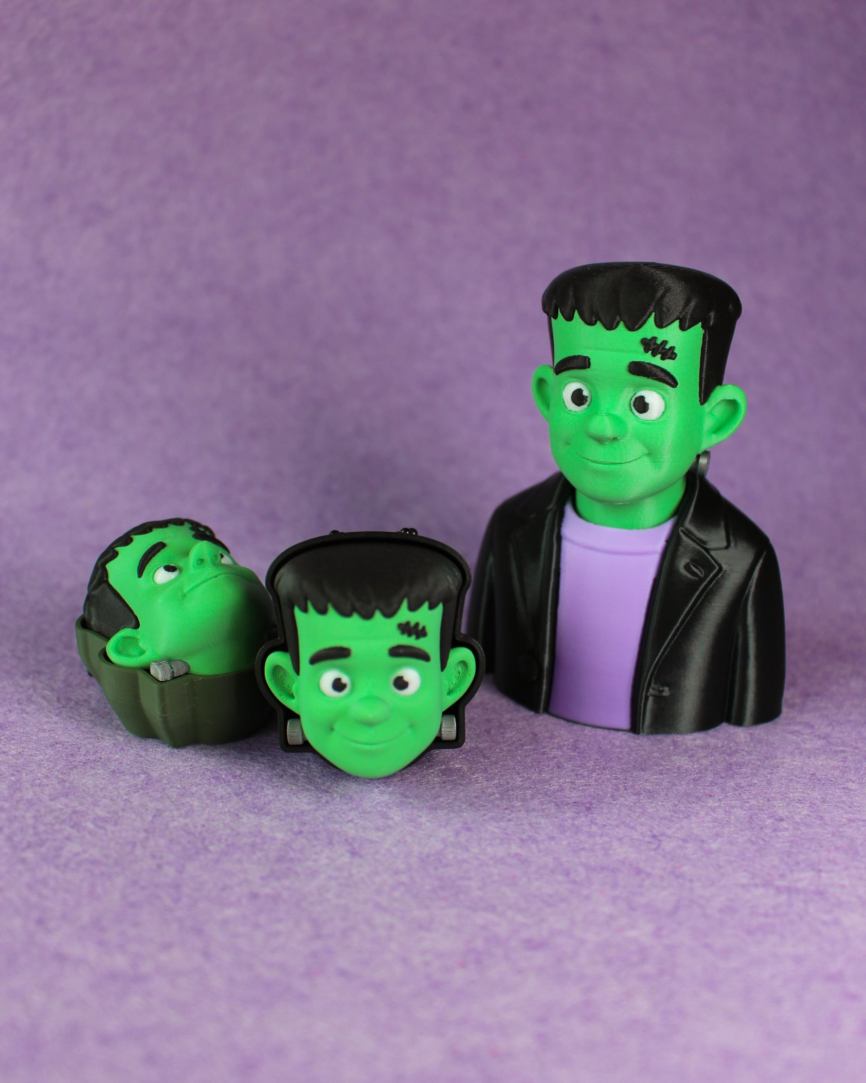 Halloween Frankie Fidget Clicker Keychain - Cute Frankenstein 3d model