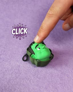 Halloween Frankie Fidget Clicker Keychain - Cute Frankenstein 3d model