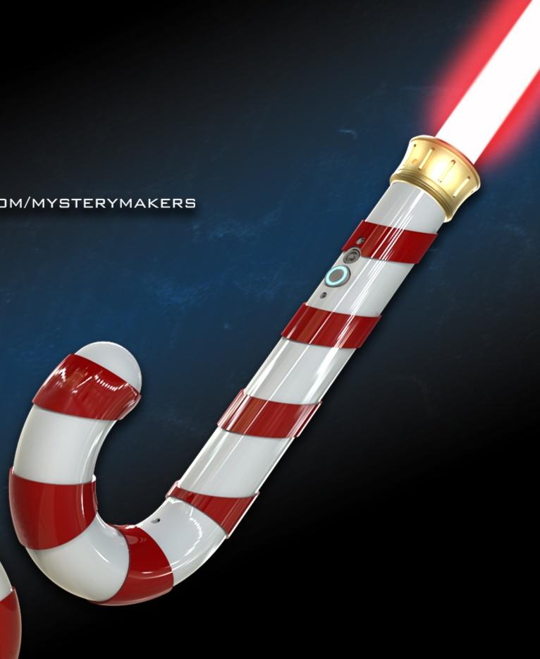 Candy cane lightsaber 3d model