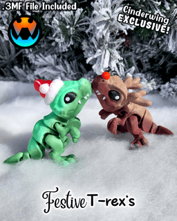 Festive T-Rex 3d model