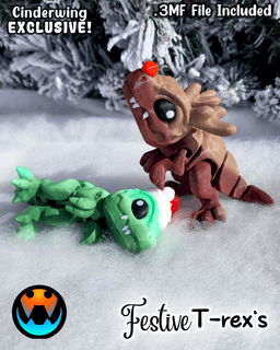 Festive T-Rex 3d model
