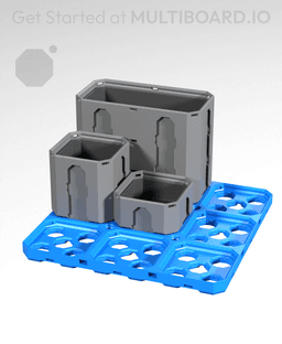 3x3 CU - Multibin Base Plate 3d model