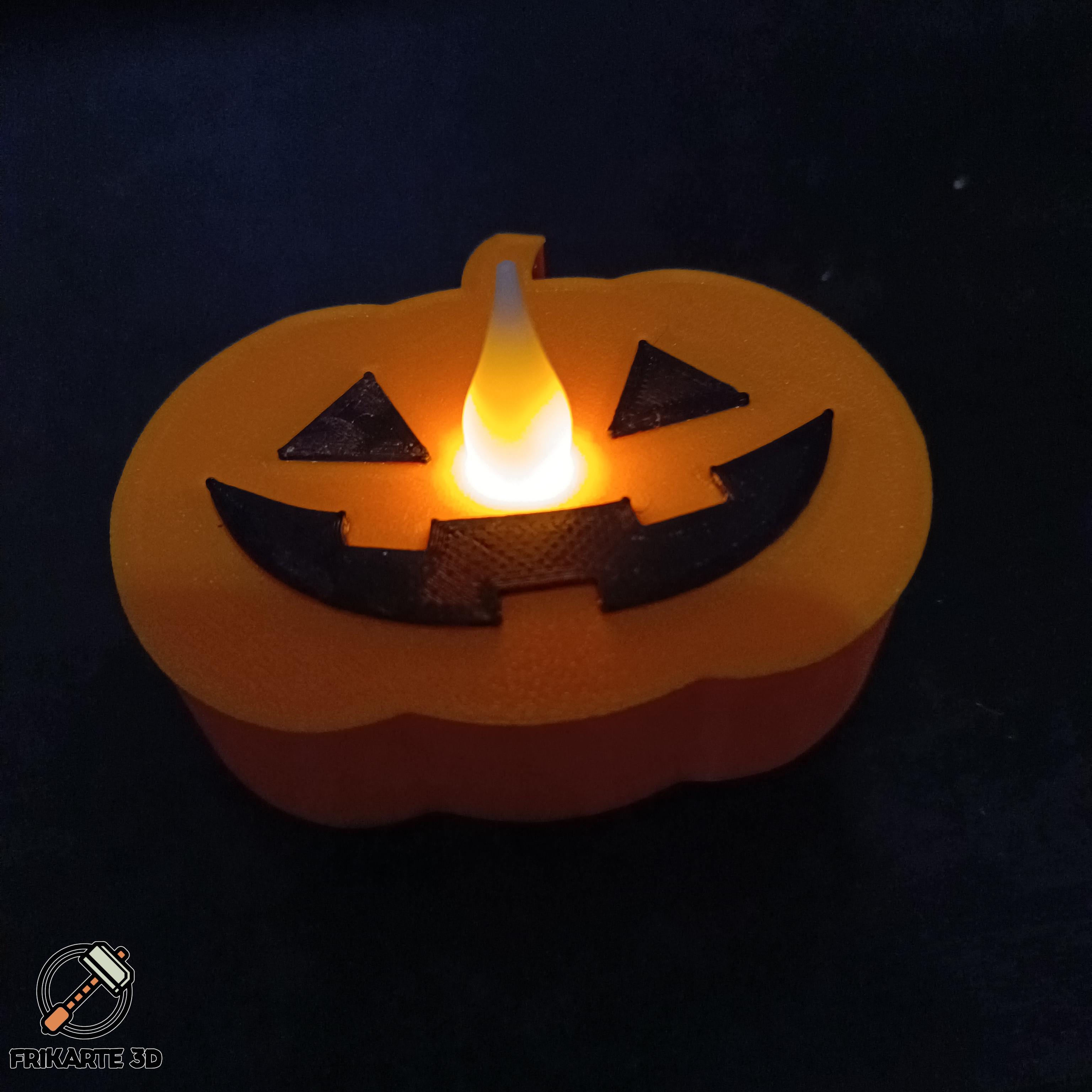 Halloween Pumpkin Candle Holder V1 Multicolor 3d model
