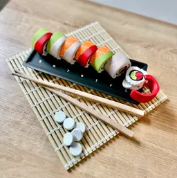 Printed on my Bambu labs A1 with an AMS. This is still one of my favorite prints and the sushi chess board made for a great addition for pictures 🥰 3d model