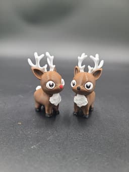 Happy Lil Reindeer - Christmas Ornament - Multicolor 3MF for Bambu 3d model