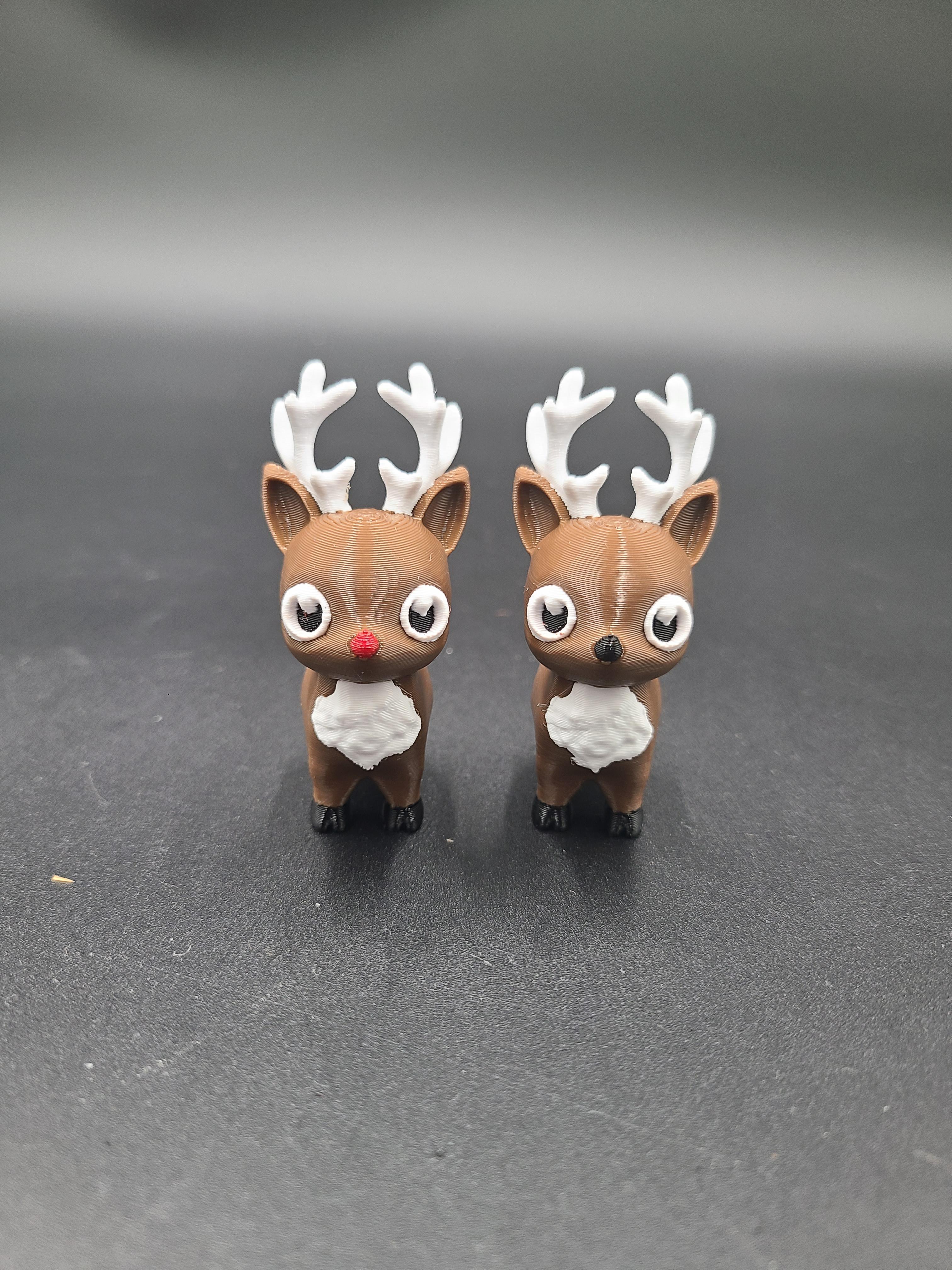 Happy Lil Reindeer - Christmas Ornament - Multicolor 3MF for Bambu 3d model